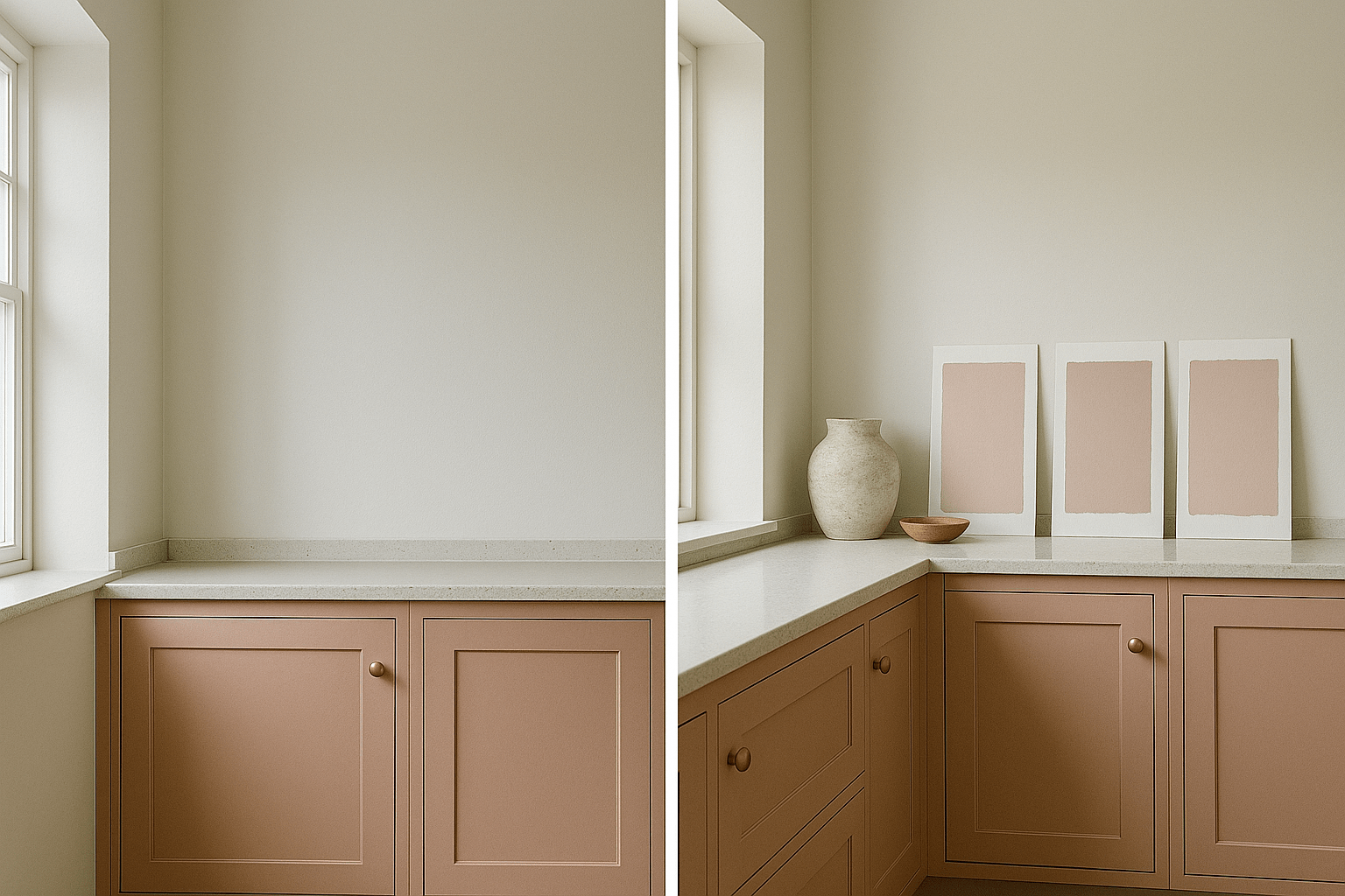 colour samples painted out