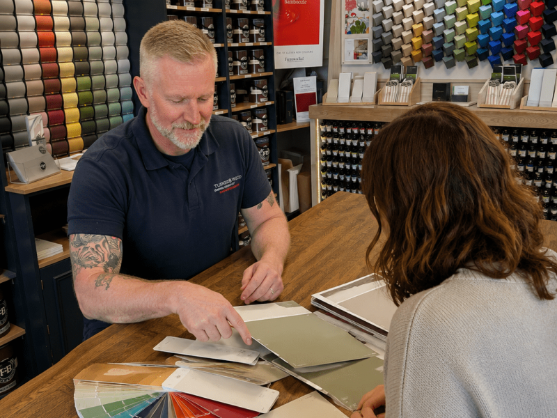 Colour consultation in Yeadon helping a homeowner choose interior paint colours