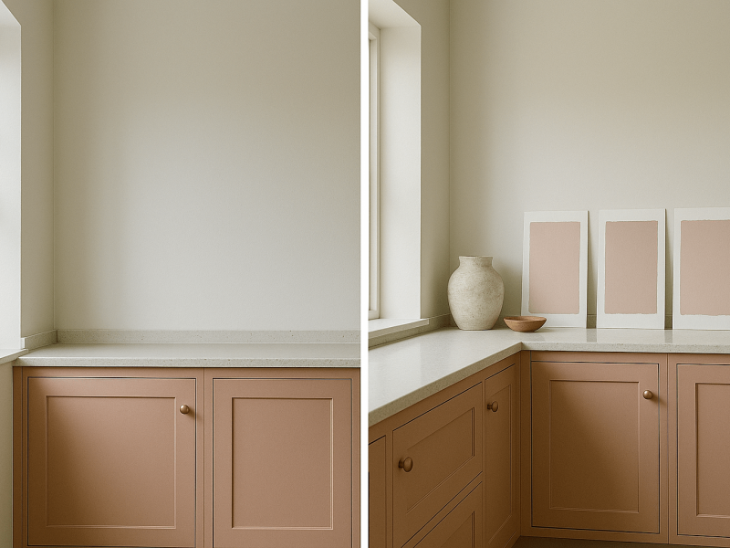 colour samples painted out